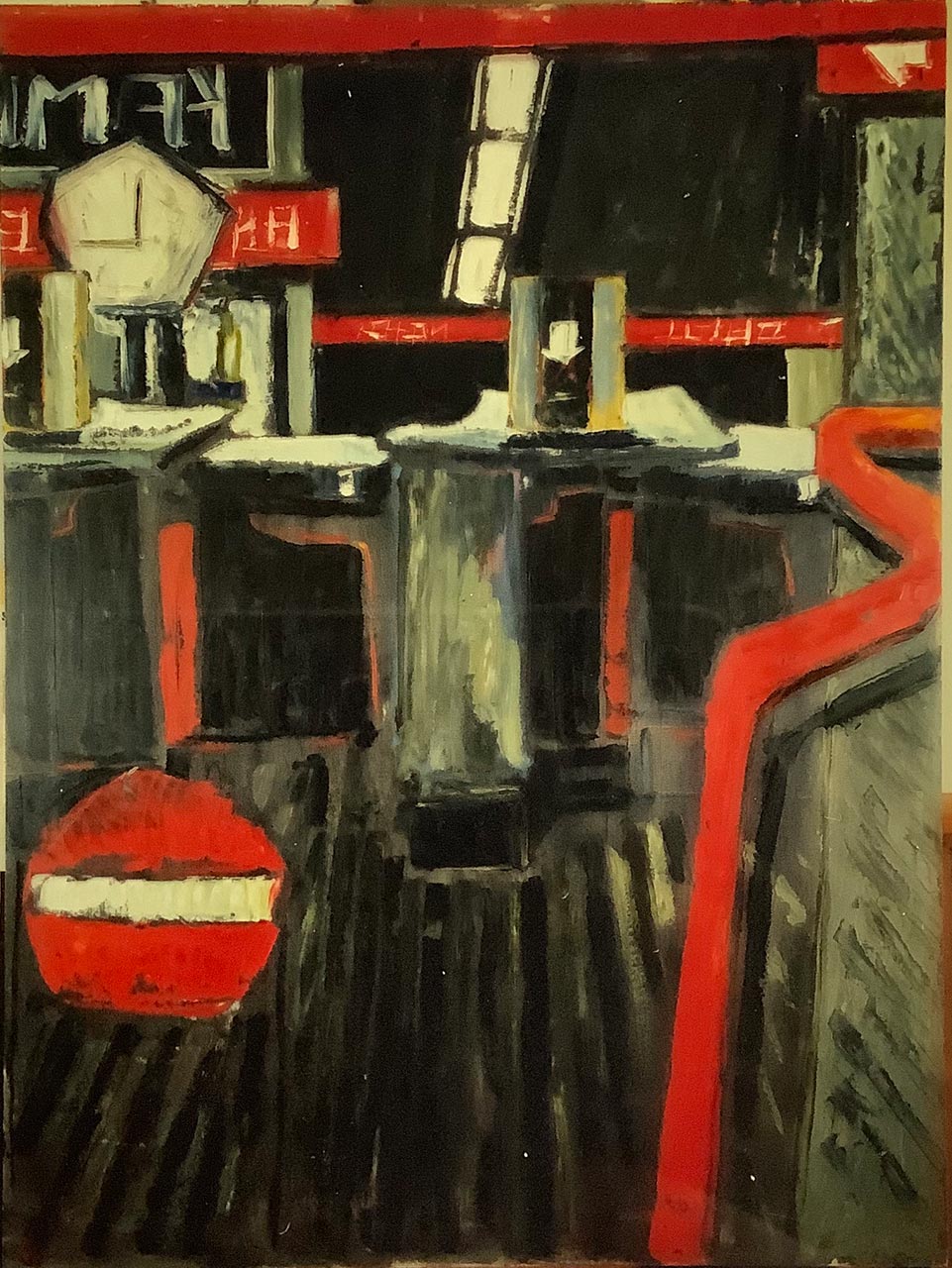 Metropolitana n.II, cm 167x125, olio su tavola, 1988
