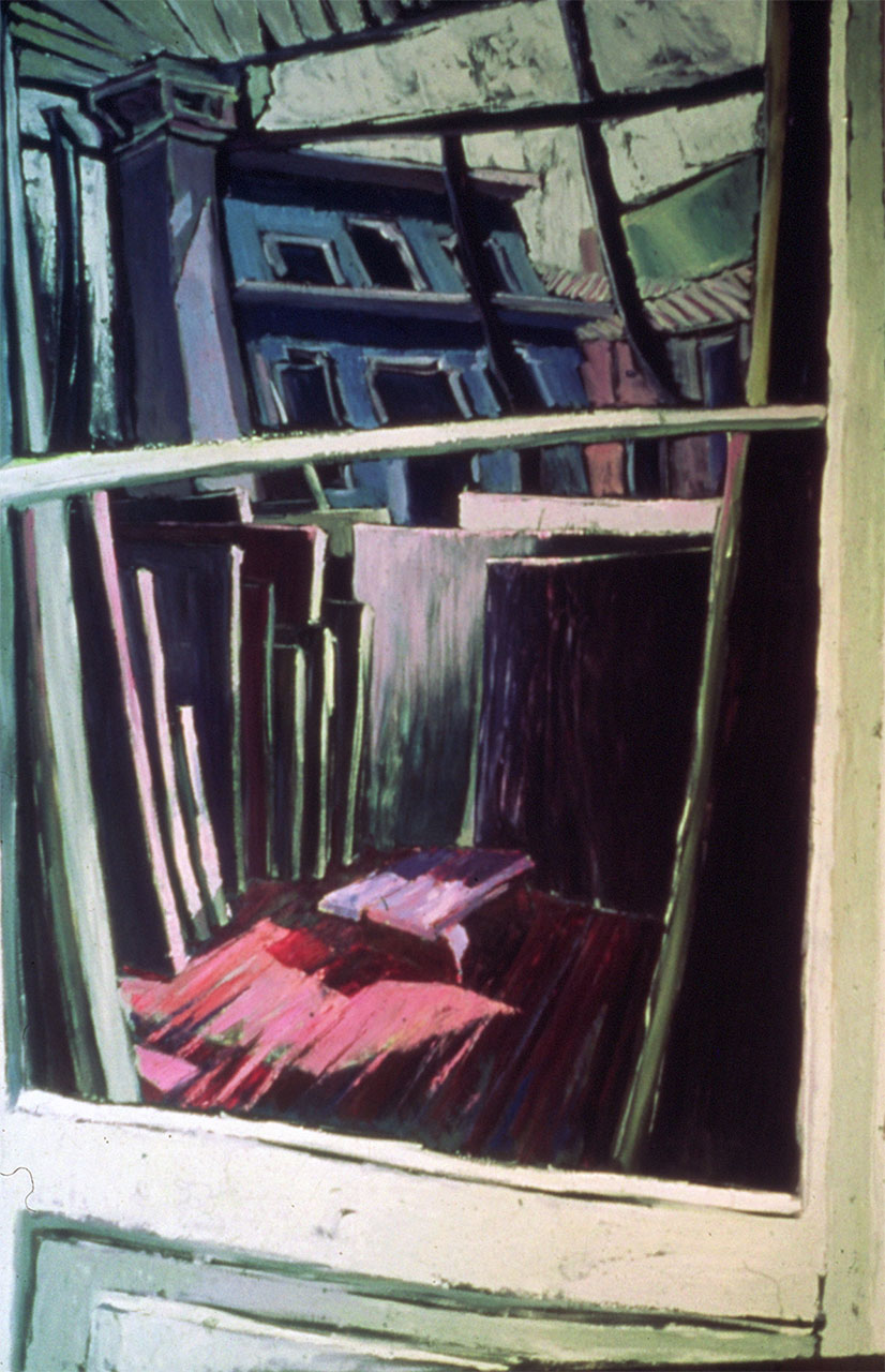 Veranda n. 3, cm 200x140, olio su tavola, 1990