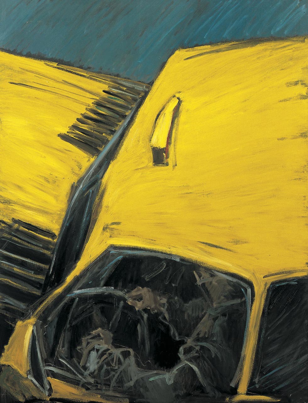 Taxi giallo, cm 180x130, olio su tavola, 1994