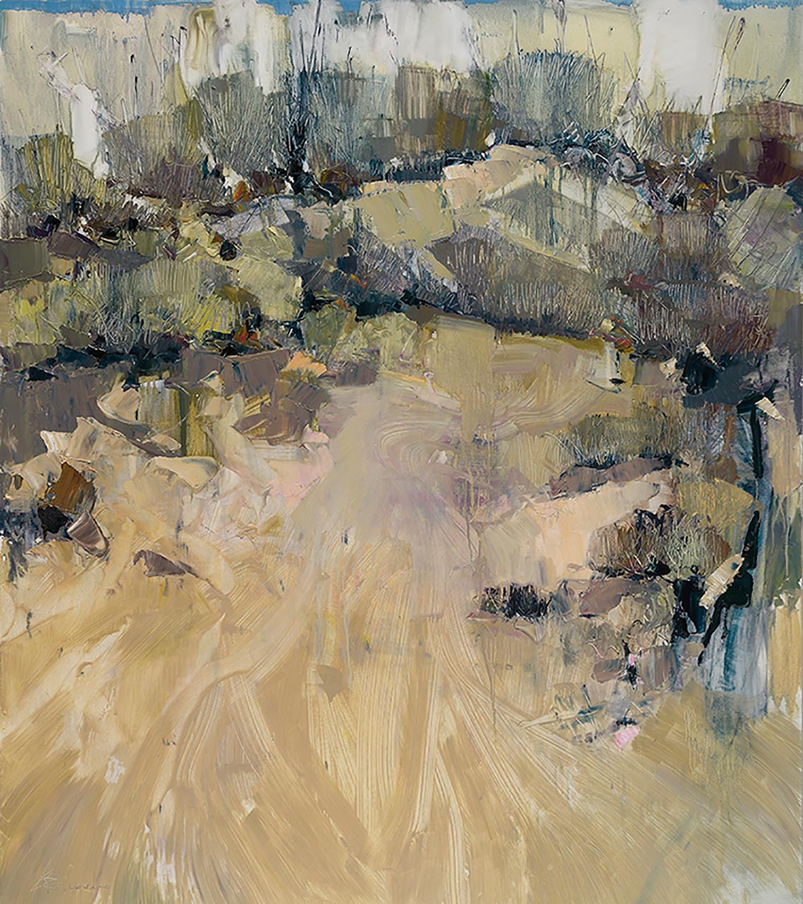 Campo delle crete senesi, cm 157x140, olio su forex, 2015