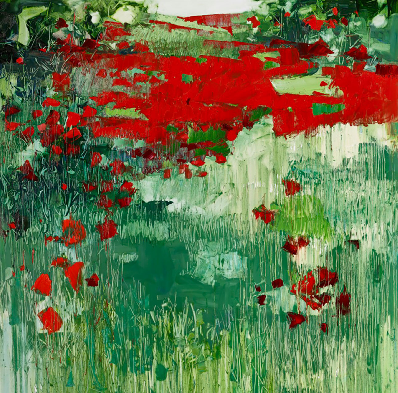 Grandi papaveri, cm 160x140, olio su forex, 2016