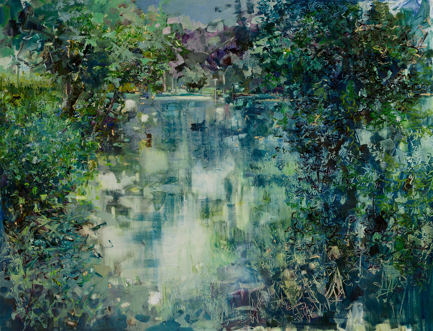 Bassa padana grande, cm 147x190, olio su tela, 2017 