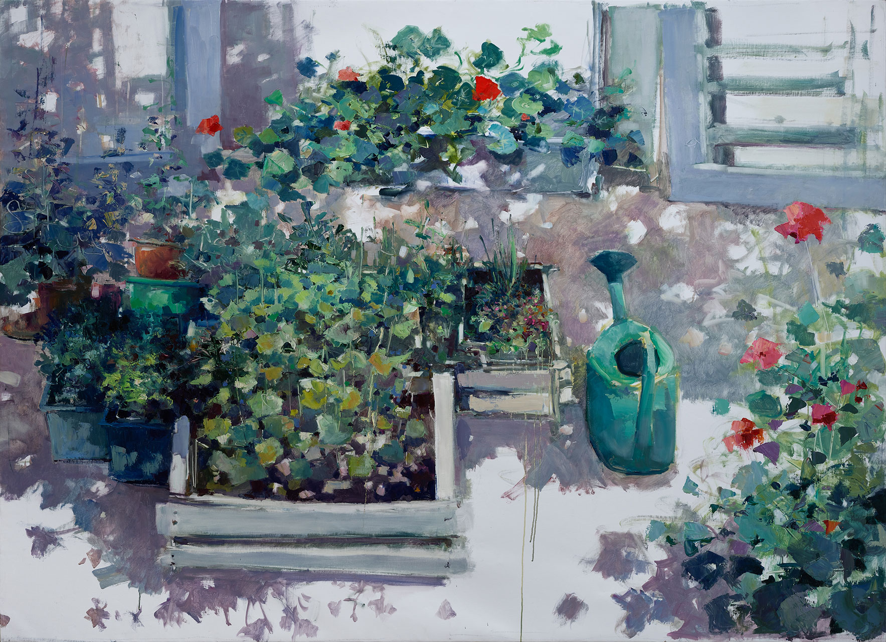 Giardino francese, cm 150x210, olio su tela, 2021